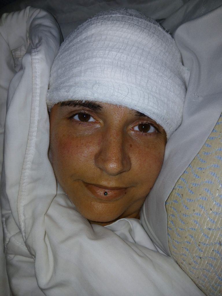 Audrey Crews Neuralink P9 Post-Surgery Wrapped