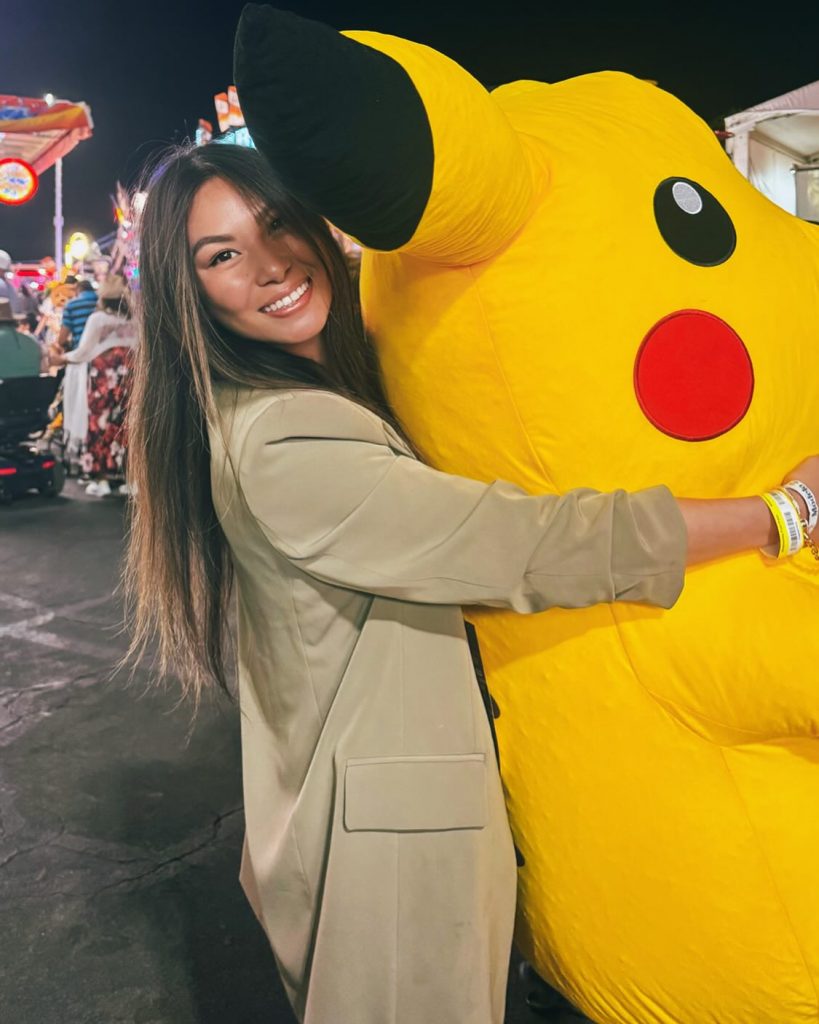 Lucy Guo and Pikachu